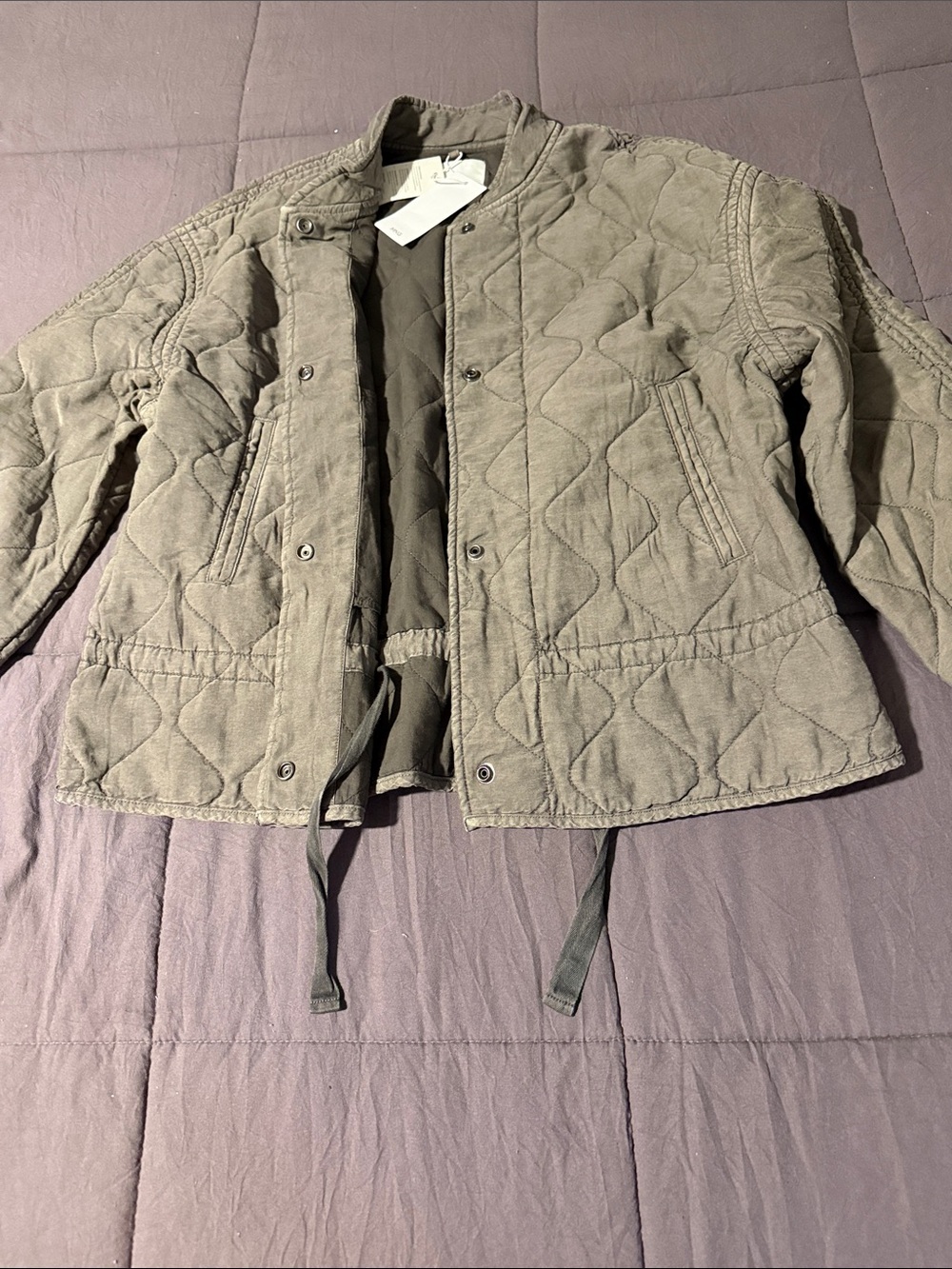 NWT Green quilted jacket